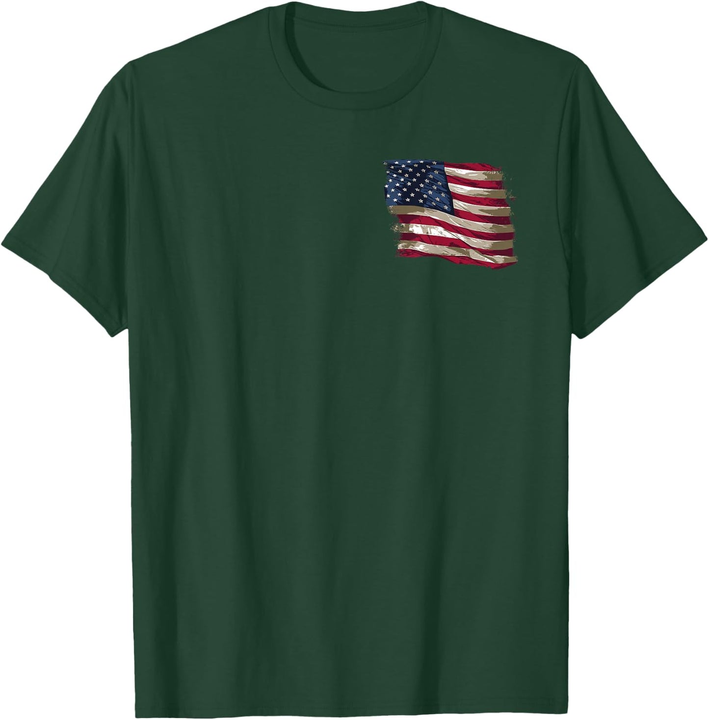 American Flag Front and Back T-Shirt - T-Shirt | Forest