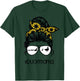 duck mama Messy Bun Sunflower, duck mom messy bun sunflower T-Shirt - T-Shirt | Forest