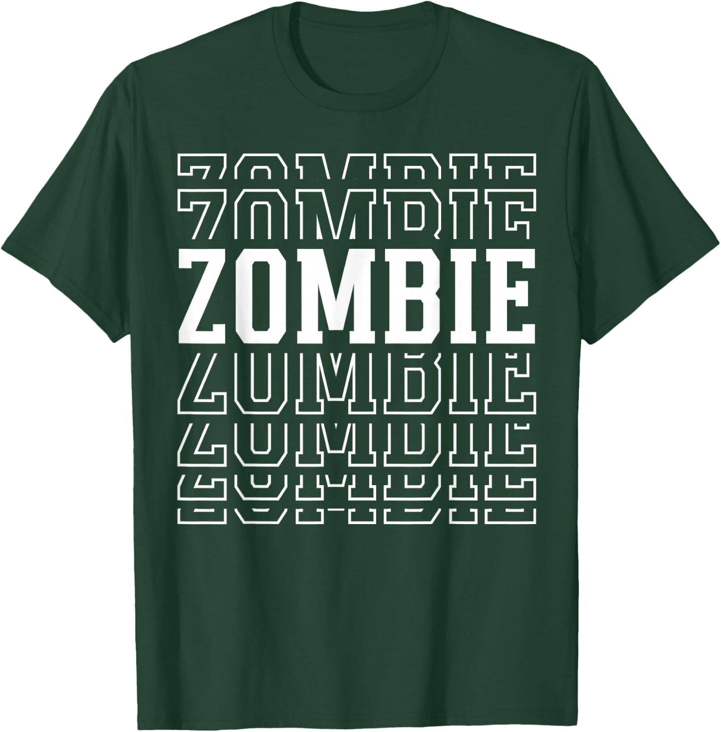 Zombie Layered Text Costume Horror Fan T-Shirt - T-Shirt | Forest