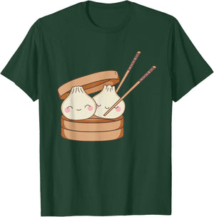 Funny Dim Sum Foodie Dumpling Lover Steamed Asian Food T-Shirt - T-Shirt | Forest