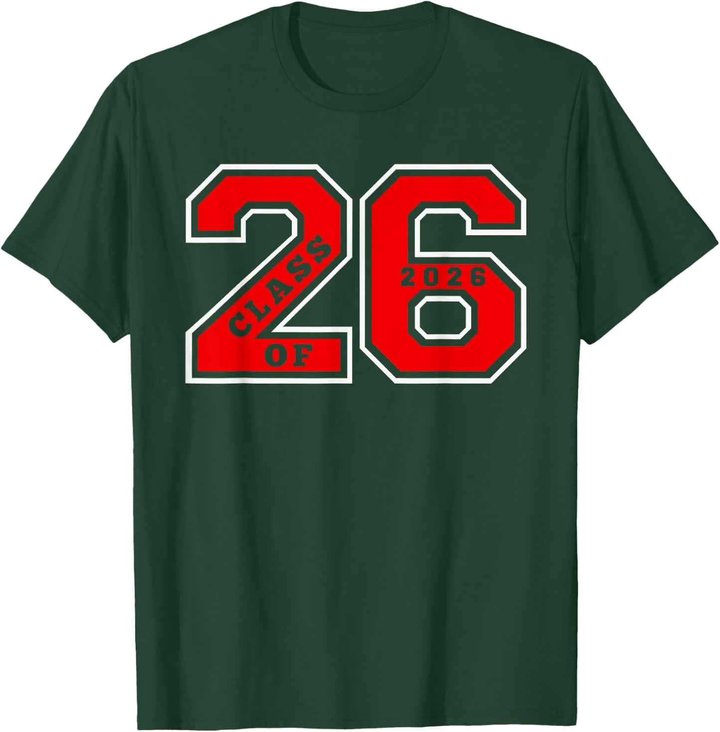 Class of 2026 - Letterman Style Red Class of 26 Swag Gift 2 T-Shirt - T-Shirt | Forest