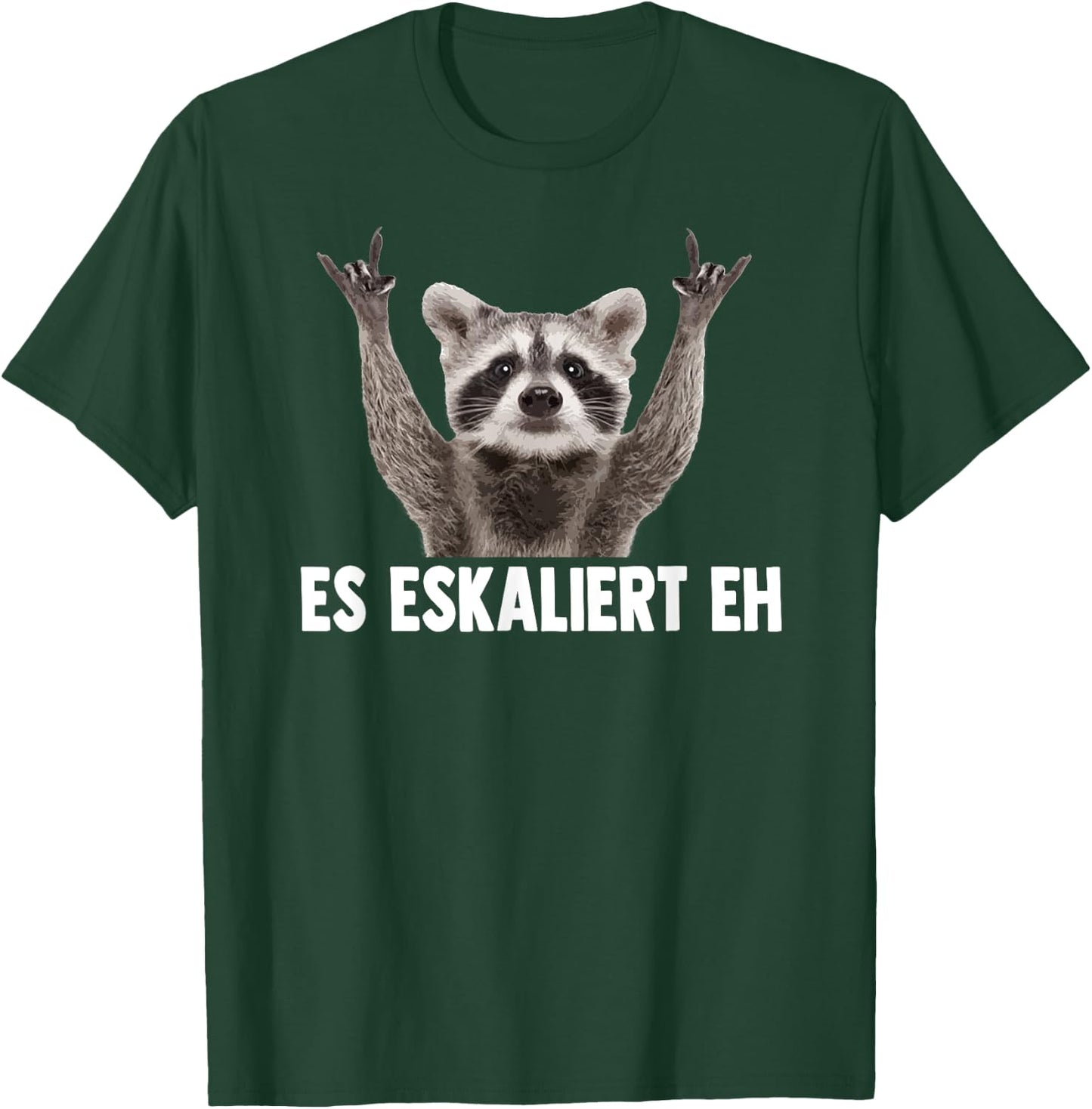 ES ESKALIERT EH X PEDRO Escalation Raccoon Meme Racoon , black T-Shirt - T-Shirt | Forest