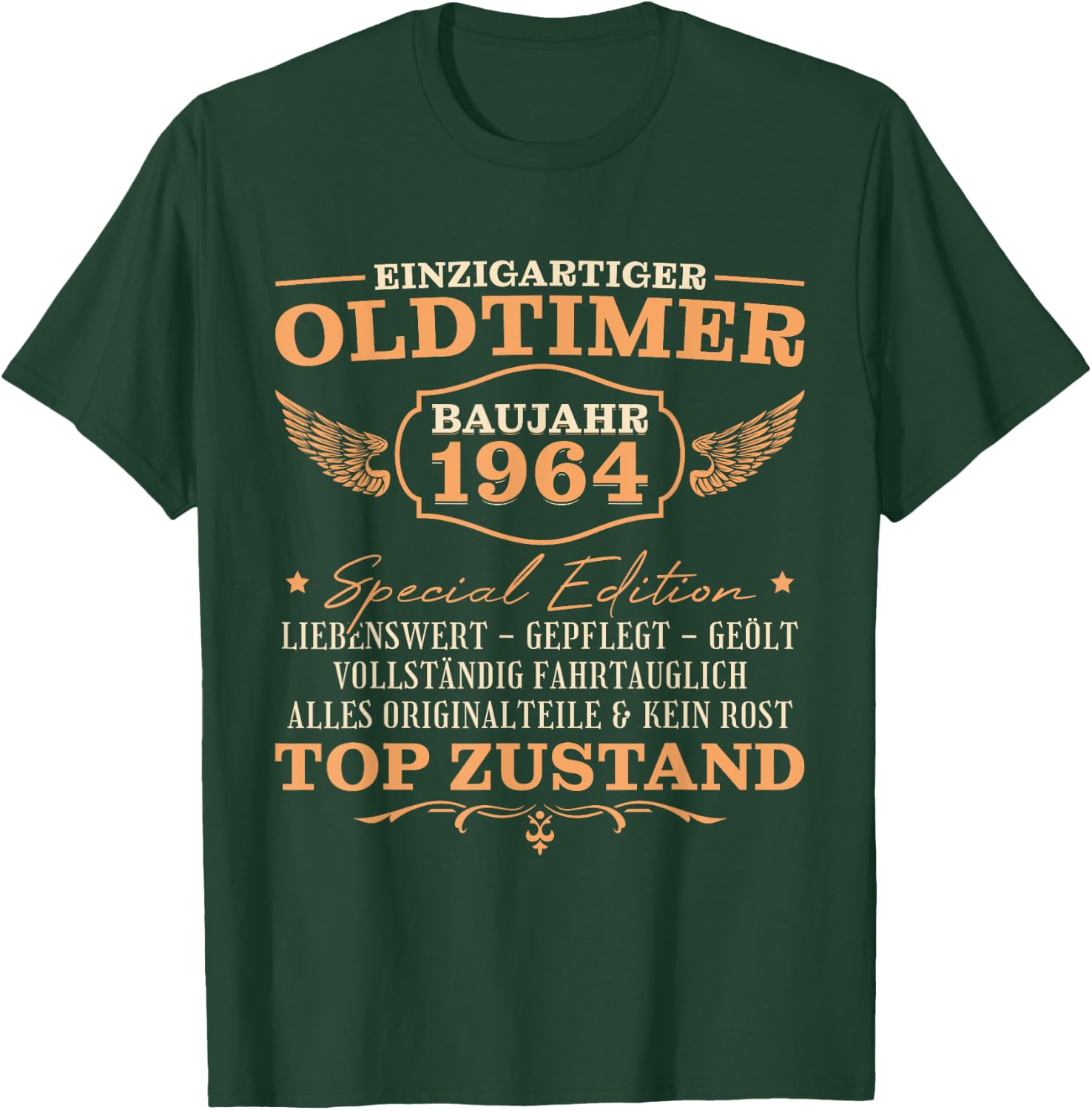 Vintage 1964 Born Vintage 60th Birthday , black T-Shirt - T-Shirt | Forest