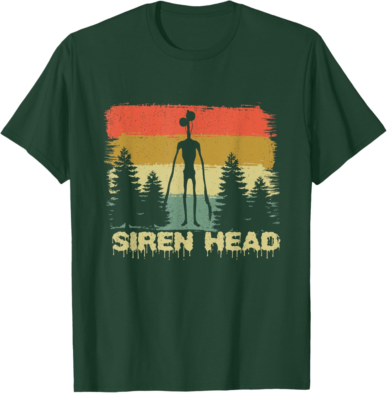 Monster Myth Siren Head Mysterious Creature Creepy Halloween T-Shirt - T-Shirt | Forest
