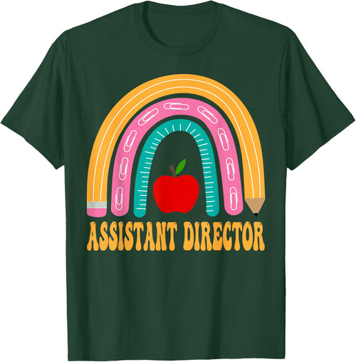 Assistant Director Rainbow Cute Back To School Appreciation