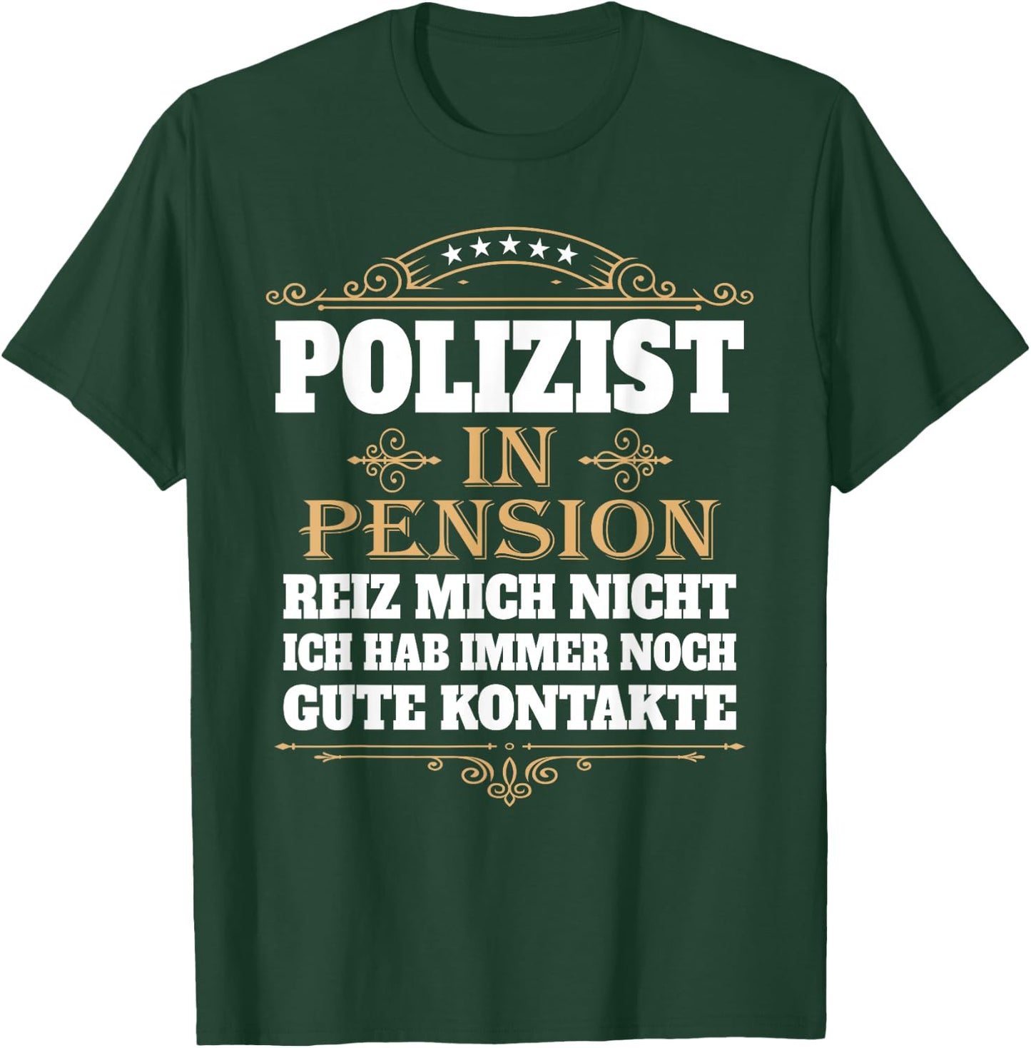 Polizeman in Pension Farewell Retirement Police Retirement , black T-Shirt - T-Shirt | Forest