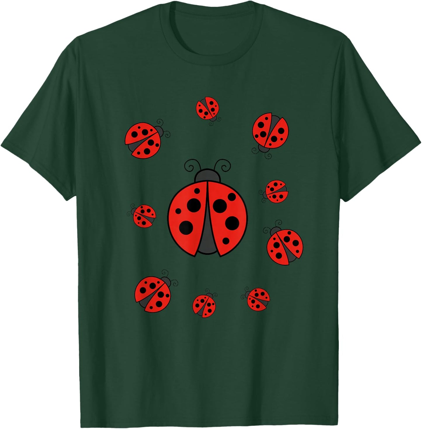 Funny Ladybird Cute Insects Ladybird Beetle , black T-Shirt - T-Shirt | Forest