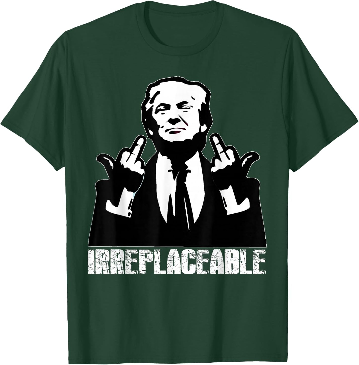 Trump, the President's Irreplaceable Middle Finger , Black, S T-Shirt - T-Shirt | Forest