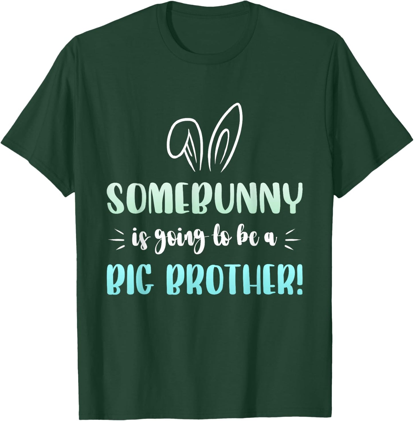Kids Easter Pregnancy Announcement Somebunny Big Brother T-Shirt - T-Shirt | Forest