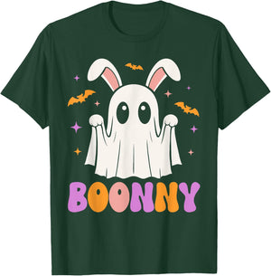 Boonny, spooky bunny ghost pun, rabbit Halloween costume T-Shirt - T-Shirt | Forest