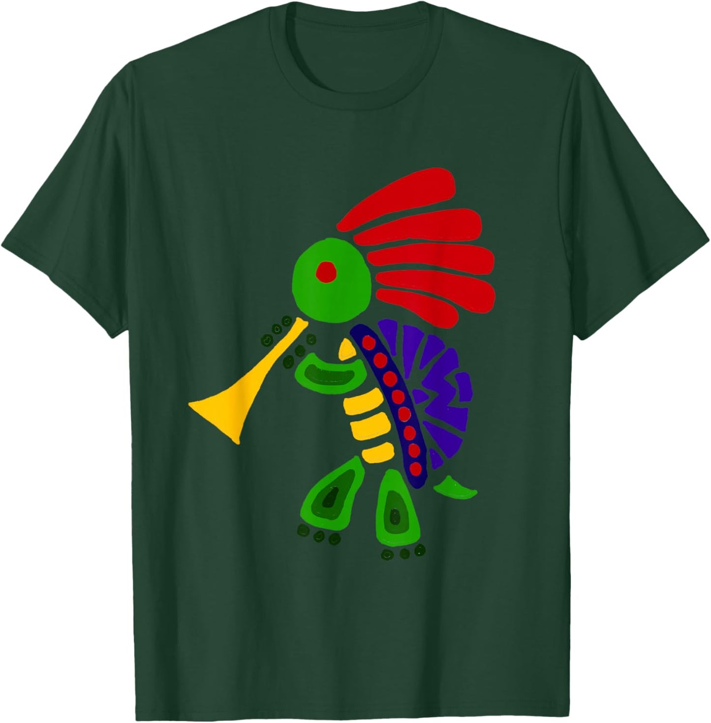 Smiletodaytees Funky Turtle Dancing Kokopelli T-Shirt - T-Shirt | Forest