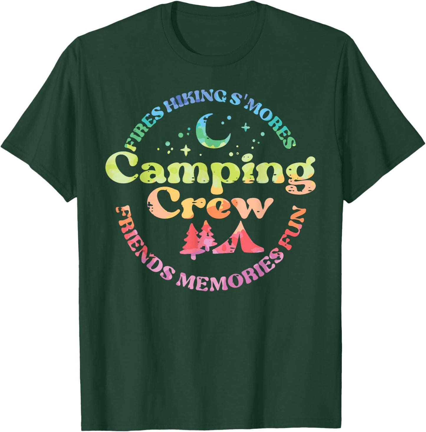 Camping Crew Family Friends Girls Kids Toddler Youth Women T-Shirt - T-Shirt | Forest
