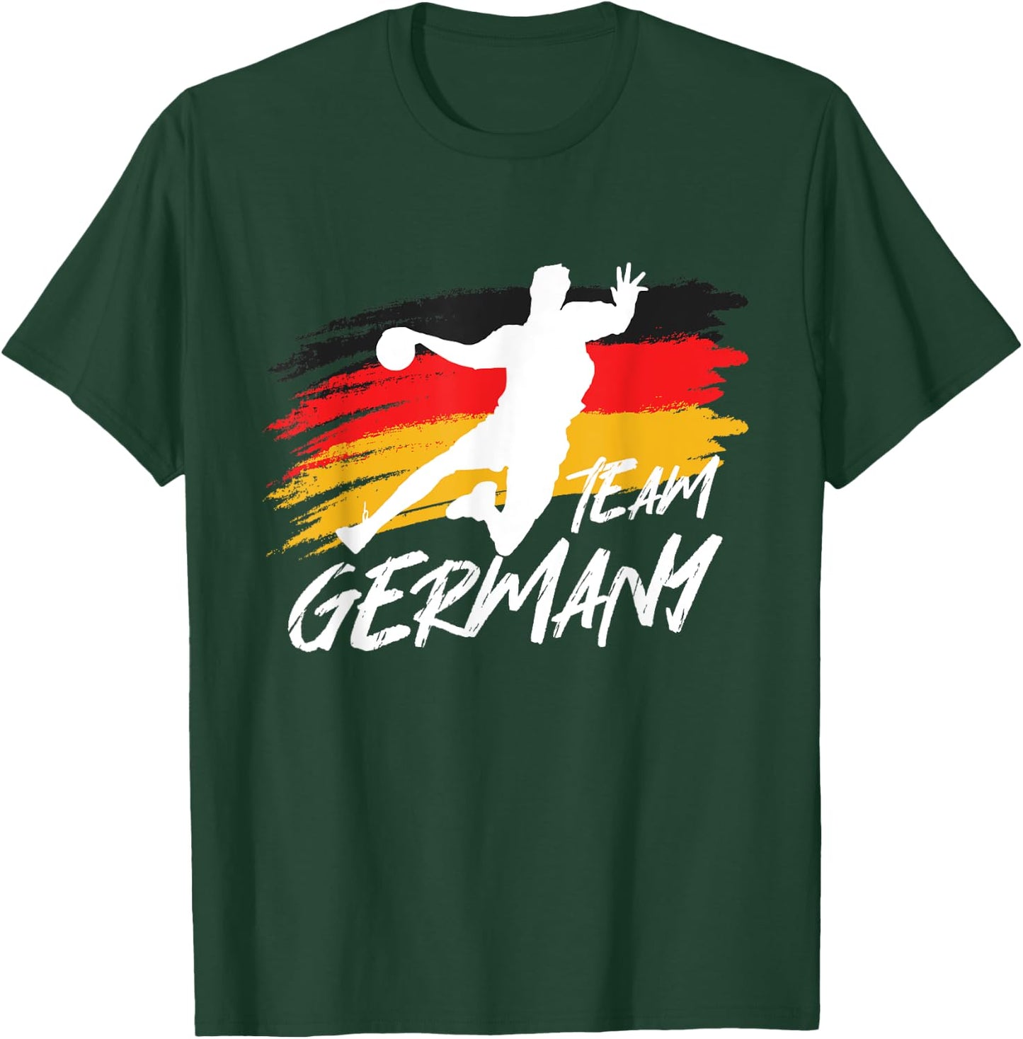 Handball Team Germany Flag Handballer Ball Sports Player , black T-Shirt - T-Shirt | Forest