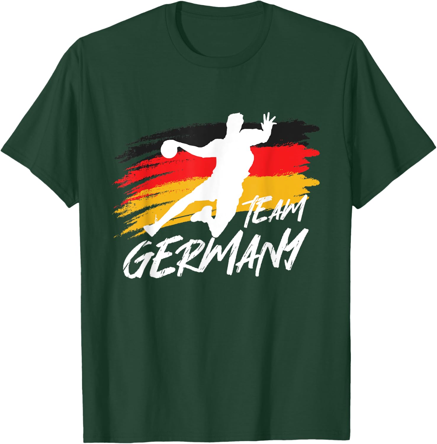 Handball Team Germany Flag Handballer Ball Sports Player , black T-Shirt - T-Shirt | Forest