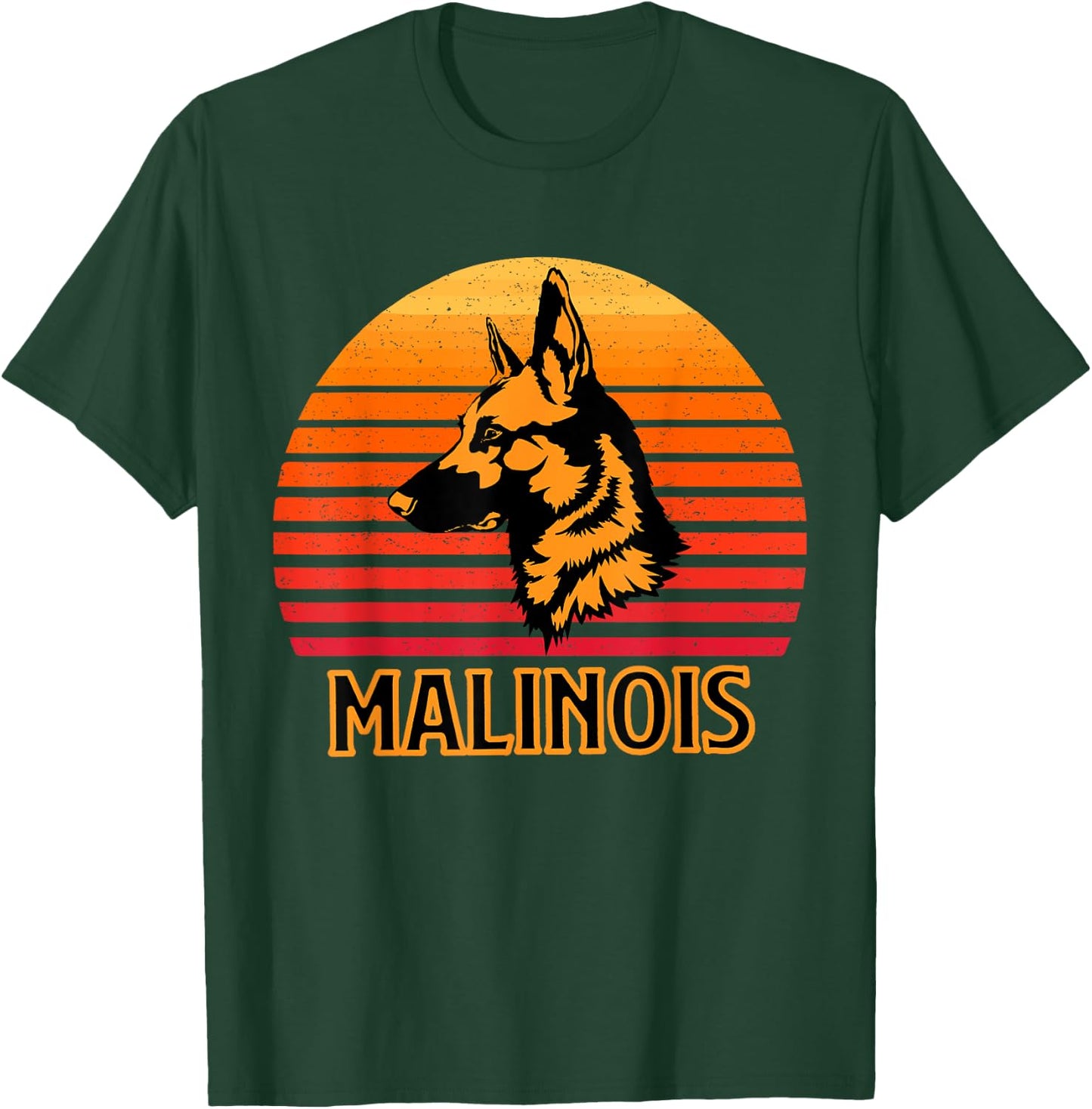 Vintage Belgian Malinois Dog Retro Malinois Gift T-Shirt - T-Shirt | Forest