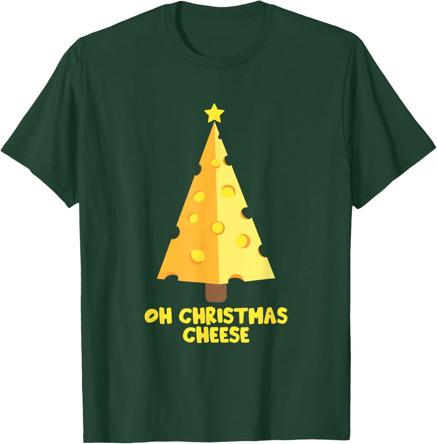 Oh Christmas Cheese Funny Cheese Lovers Gift T-Shirt - T-Shirt | Forest