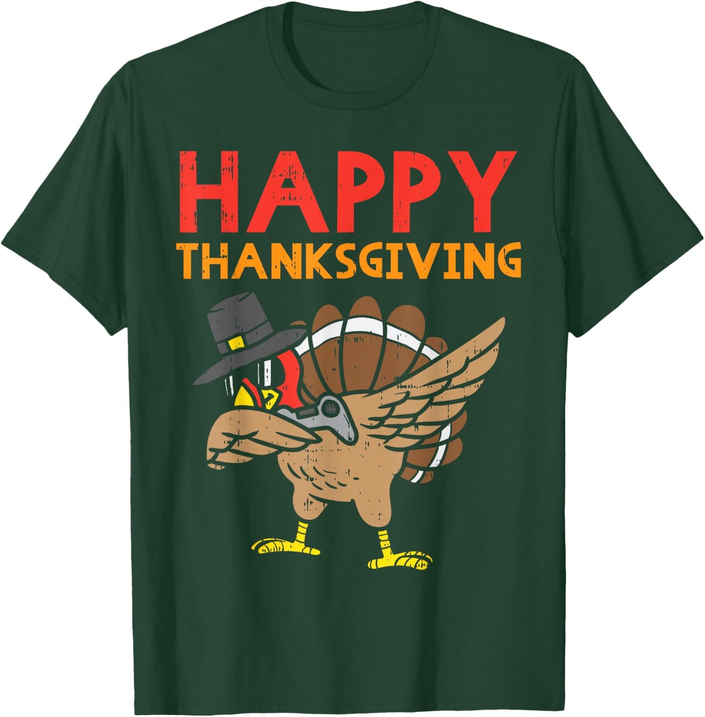 Happy Thanksgiving Dabbing Turkey Gamer Gaming Boys Men Gift T-Shirt - T-Shirt | Forest