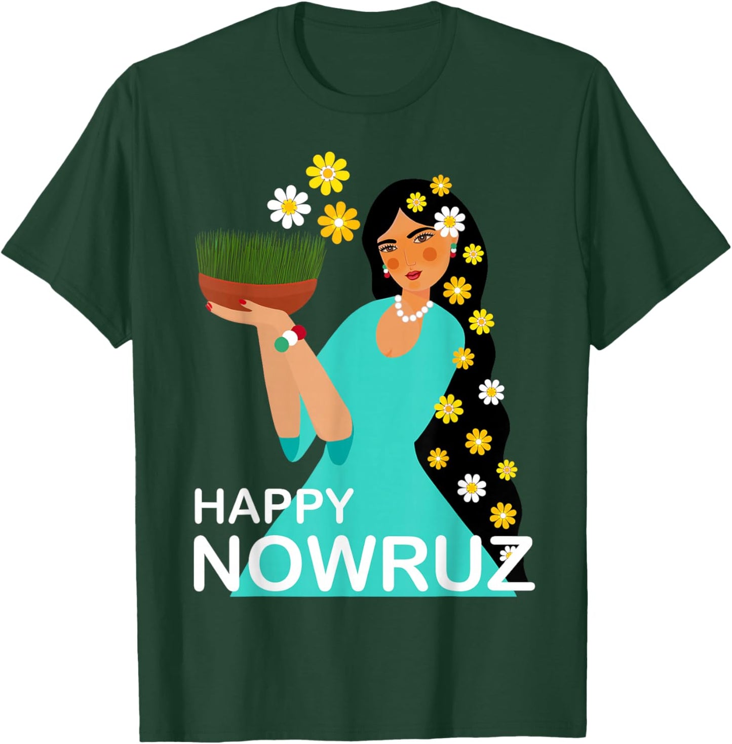 Nowruz Persian New Year Happy Nowrouz Spring Sabzeh Nowruz , gray T-Shirt - T-Shirt | Forest