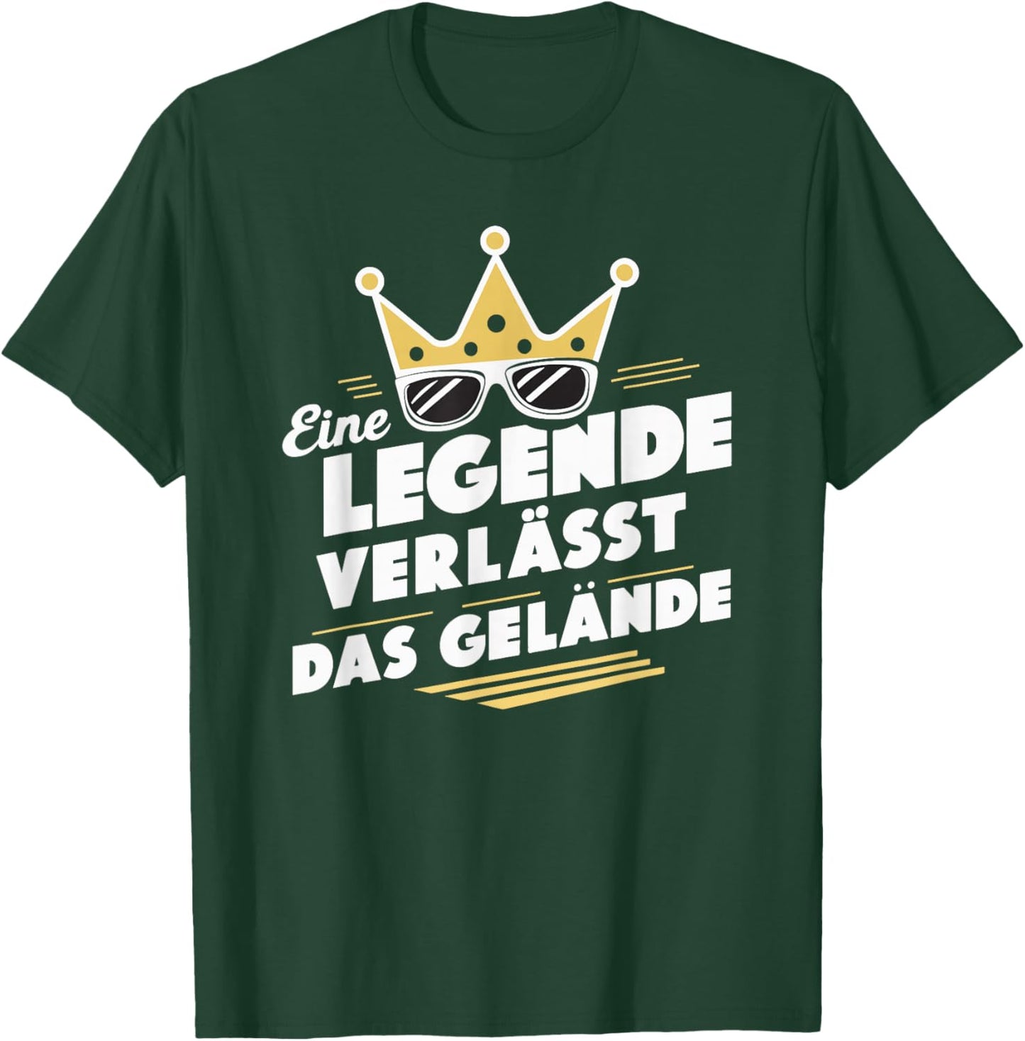 with German Text "Legende verlässt Gelände" [German Language], black T-Shirt - T-Shirt | Forest