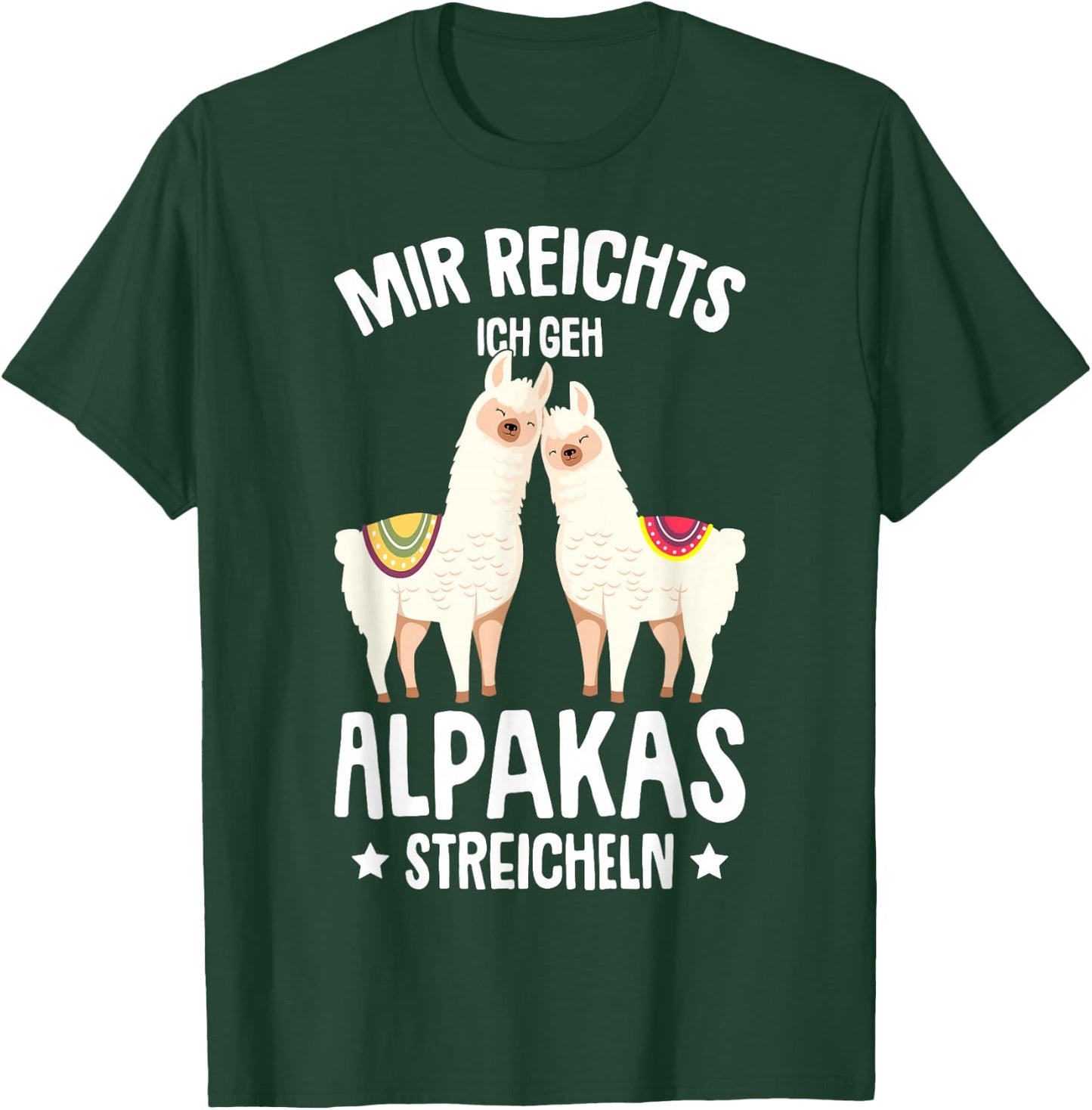 Mir reichts ich geh Alpakas streicheln Lama Girl's Women's , black T-Shirt - T-Shirt | Forest