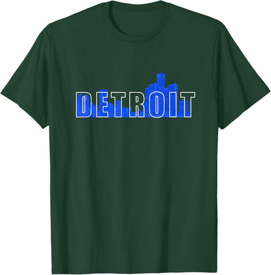 Detroit City Skyline T-Shirt - T-Shirt | Forest
