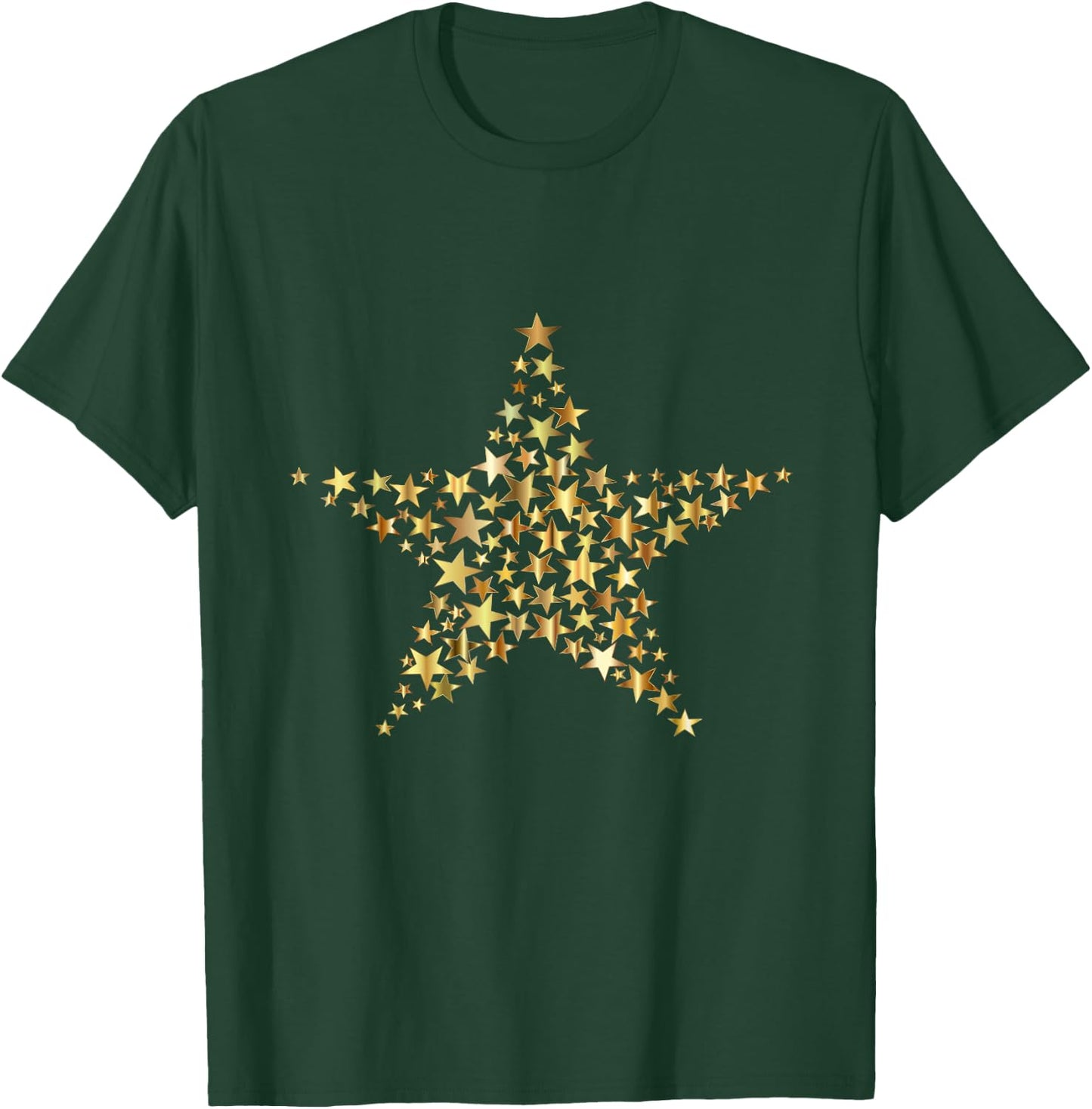 Golden Stars Golden Star , black T-Shirt - T-Shirt | Forest