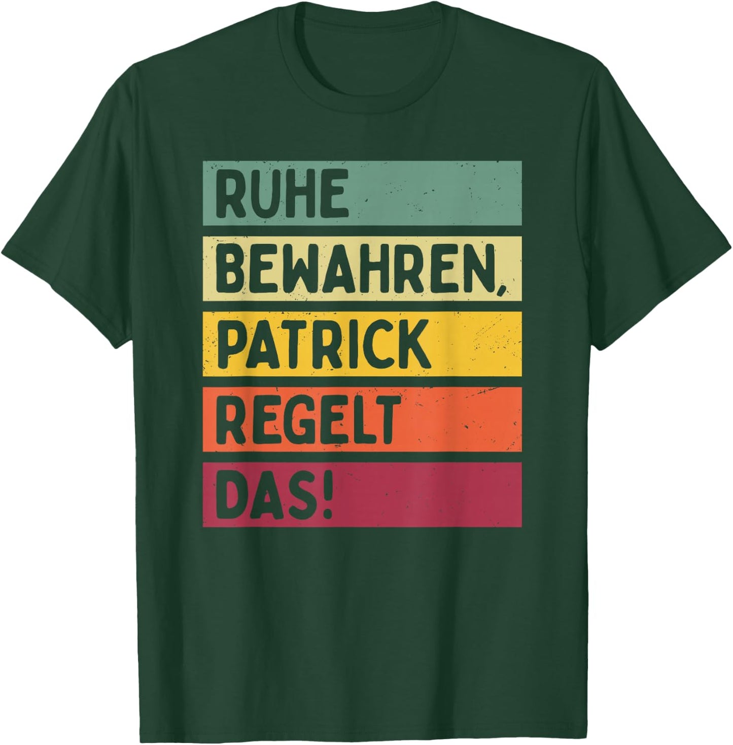 with German Text in Retro Colours [German Language], black T-Shirt - T-Shirt | Forest