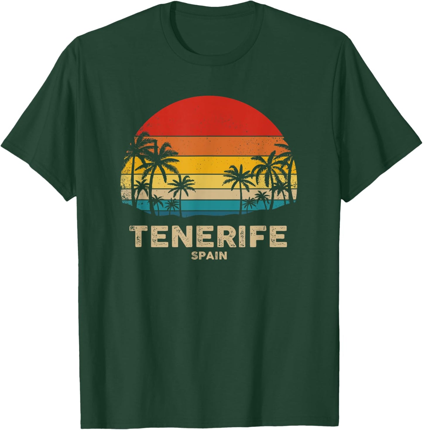 Vintage Tenerife - Spain Souvenir T-Shirt - T-Shirt | Forest