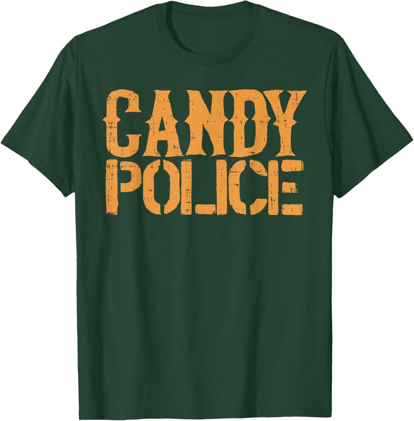 Candy Police Shirt Funny Halloween Costume Parents Mom Dad T-Shirt - T-Shirt | Forest