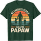 My Favorite People Call Me Papaw Retro Sunset T-Shirt - T-Shirt | Forest