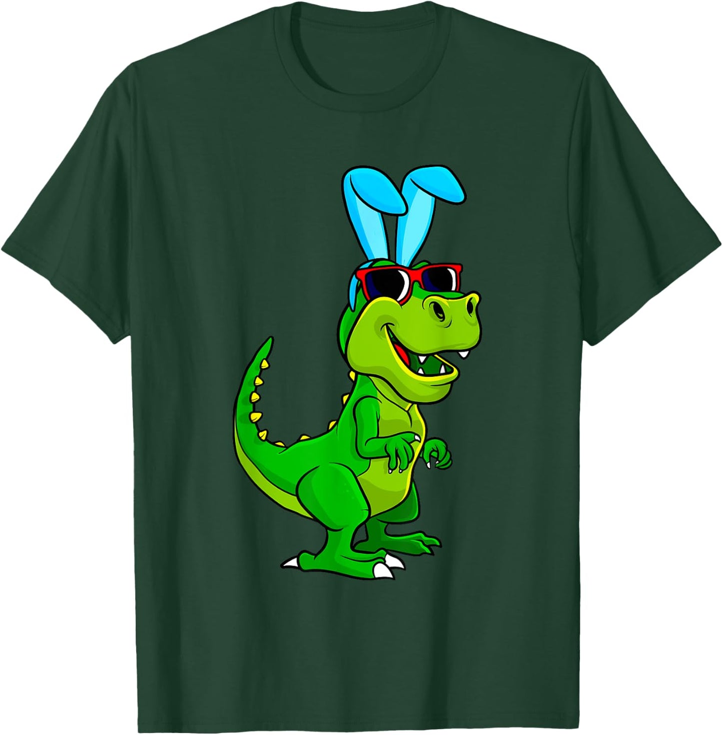 T Rex Easter Bunny Dinosaur Lover Boys Girls Kids T-Shirt - T-Shirt | Forest