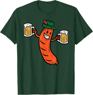 Oktoberfest Bratwurst German Sausage Costume Men Women Kids T-Shirt - T-Shirt | Forest