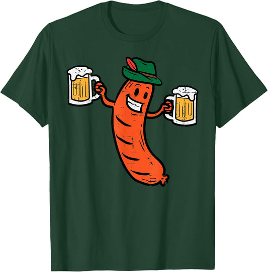 Oktoberfest Bratwurst German Sausage Costume Men Women Kids T-Shirt - T-Shirt | Forest