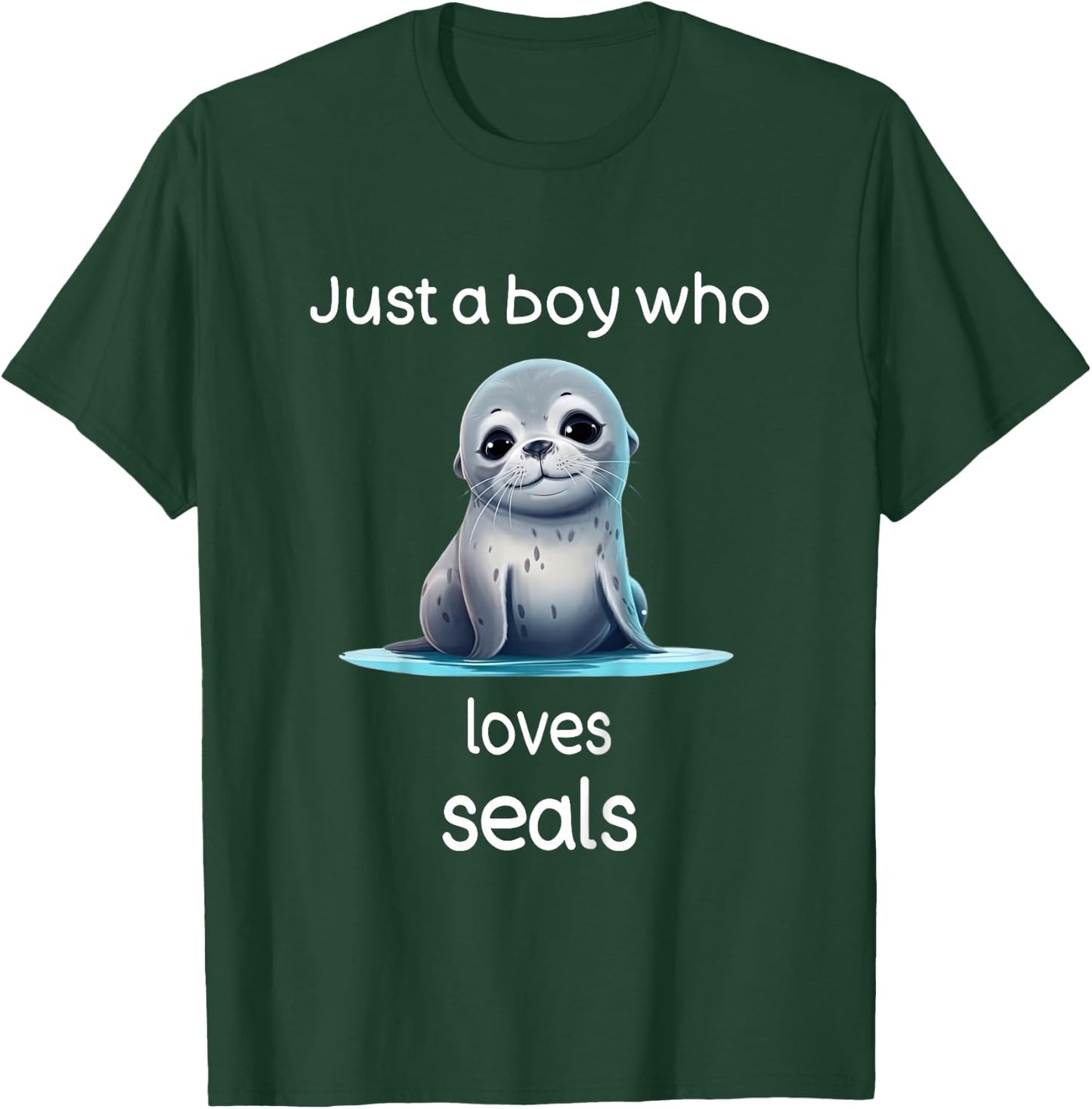 Kids Seal Lover Shirt for Boys Animal Lover I Love Seals T-Shirt - T-Shirt | Forest