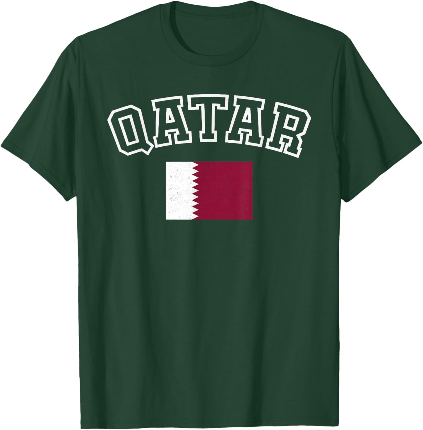 Katar-Flagge, Vintage, Used-Look, Retro-Design T-Shirt - T-Shirt | Forest