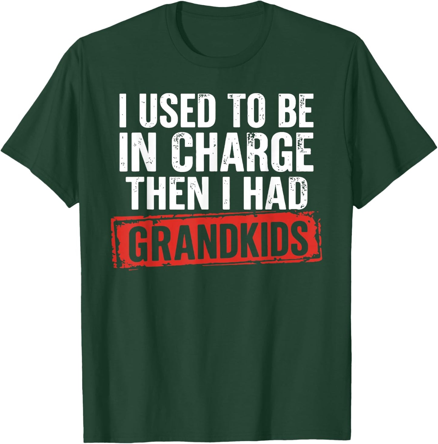 I Used to Be in Charge Then I Had Grandkids Funny Grandpa T-Shirt - T-Shirt | Forest