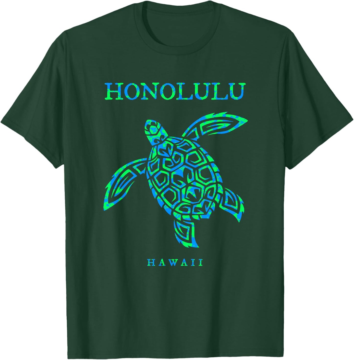Honolulu Hawaii Sea Turtle Boys Girls Toddler Souvenir T-Shirt - T-Shirt | Forest