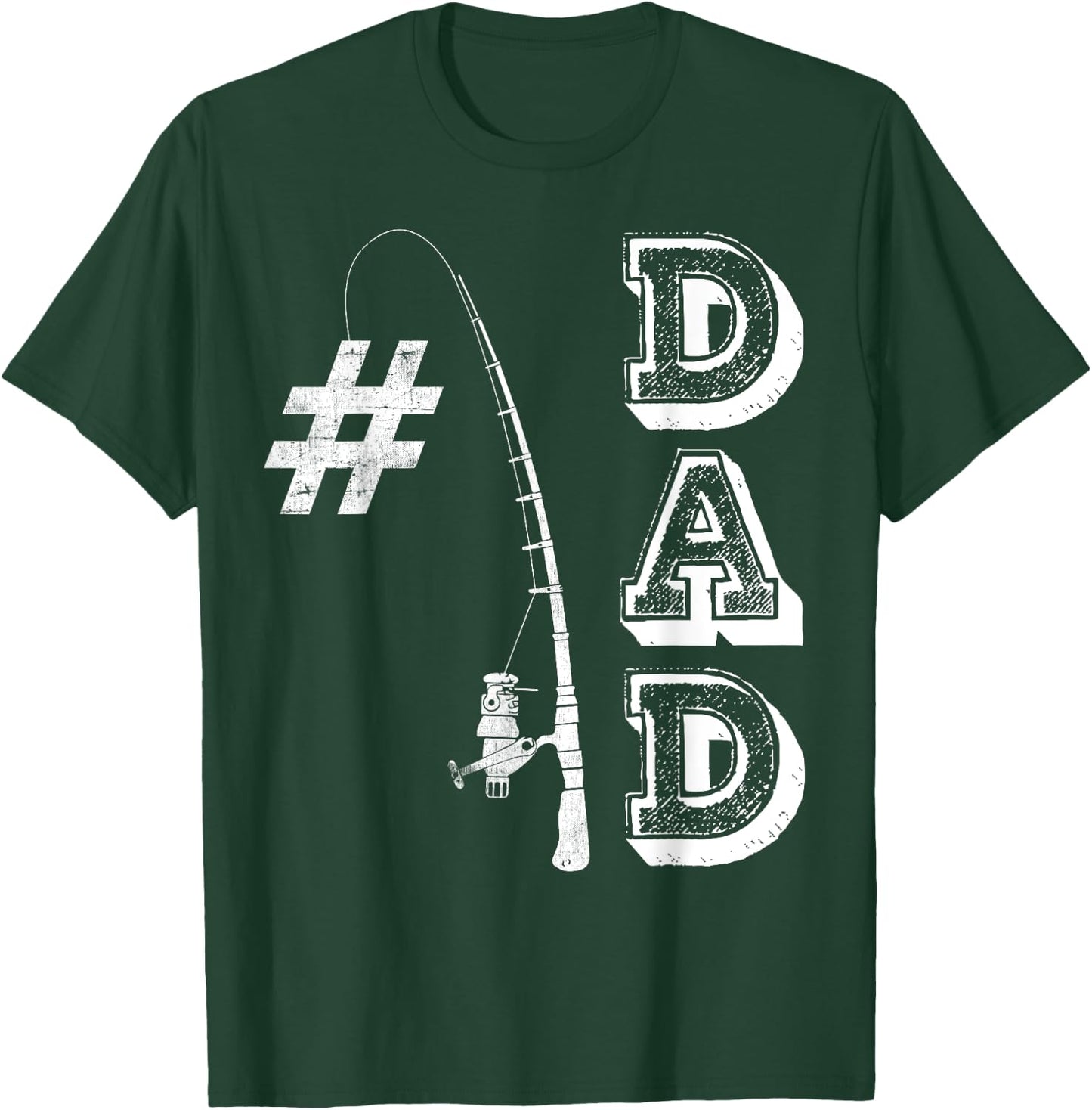 #1 Dad Fishing Fishermen Papa Number one Fathers Day T-Shirt - T-Shirt | Forest