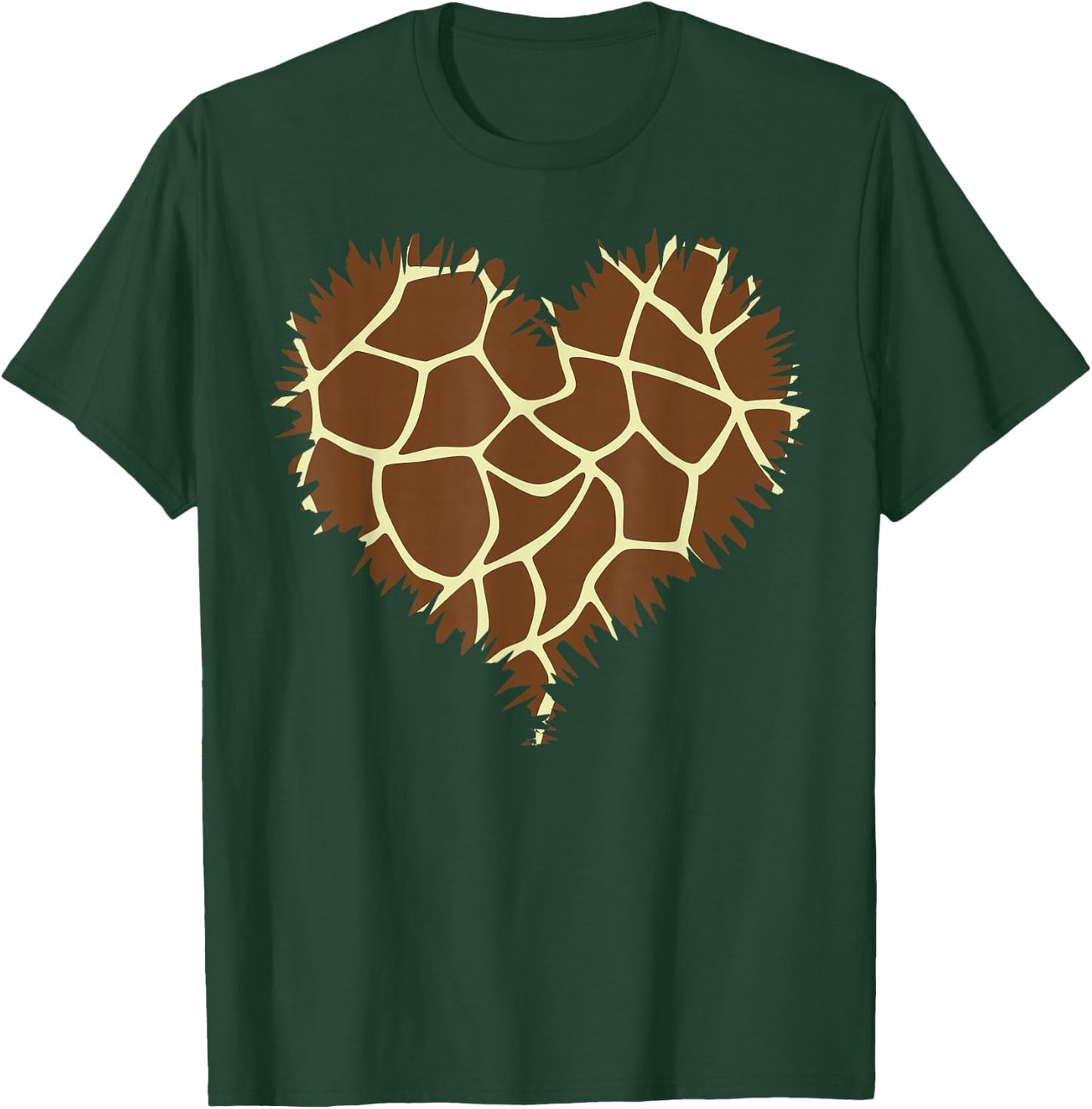 I Love Giraffes Cute Heart Giraffe Print , black T-Shirt - T-Shirt | Forest