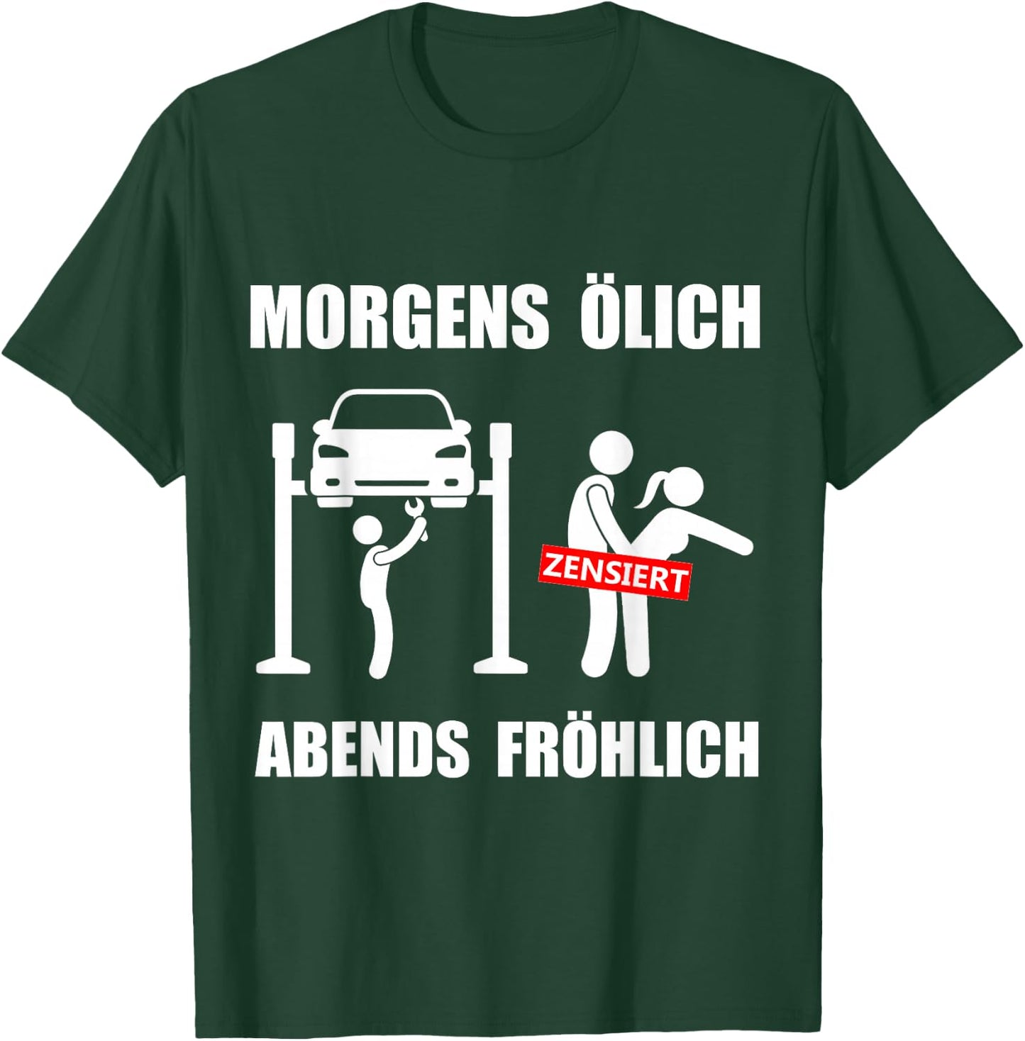 Herren KFZ Mechatroniker Lustige Mechaniker Sprüche ölich fröhlich T-Shirt - T-Shirt | Forest