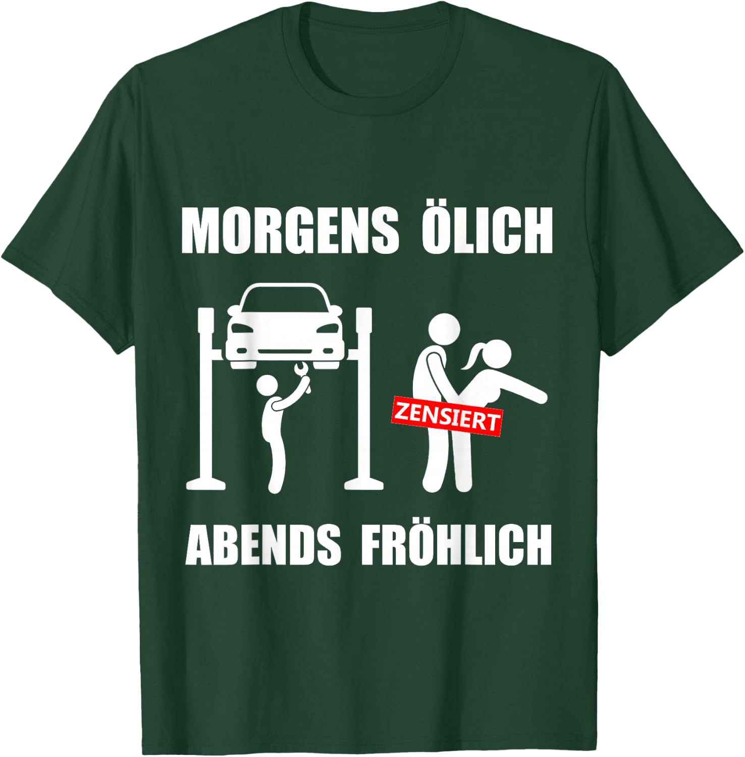 Herren KFZ Mechatroniker Lustige Mechaniker Sprüche ölich fröhlich T-Shirt - T-Shirt | Forest