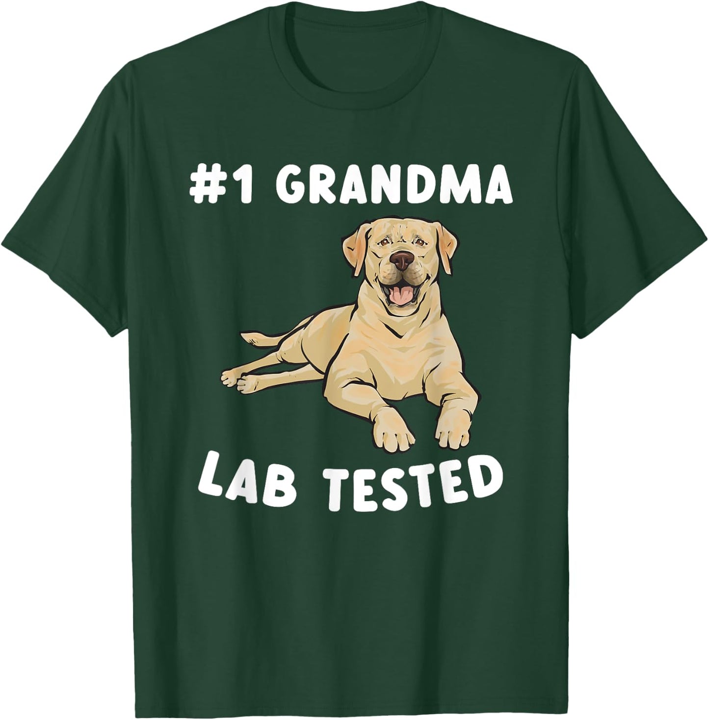 Yellow Labrador Retriever Grandma Yellow Lab Tested T-Shirt - T-Shirt | Forest