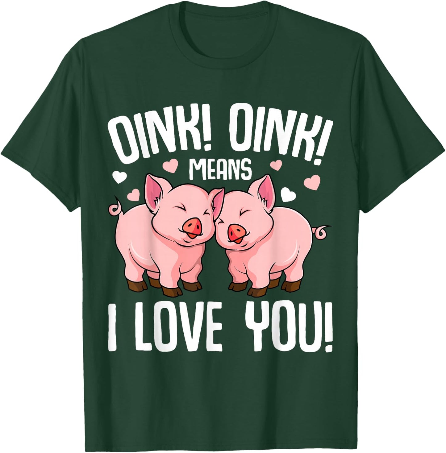 Pig Oink Women Kids Girls T-Shirt - T-Shirt | Forest