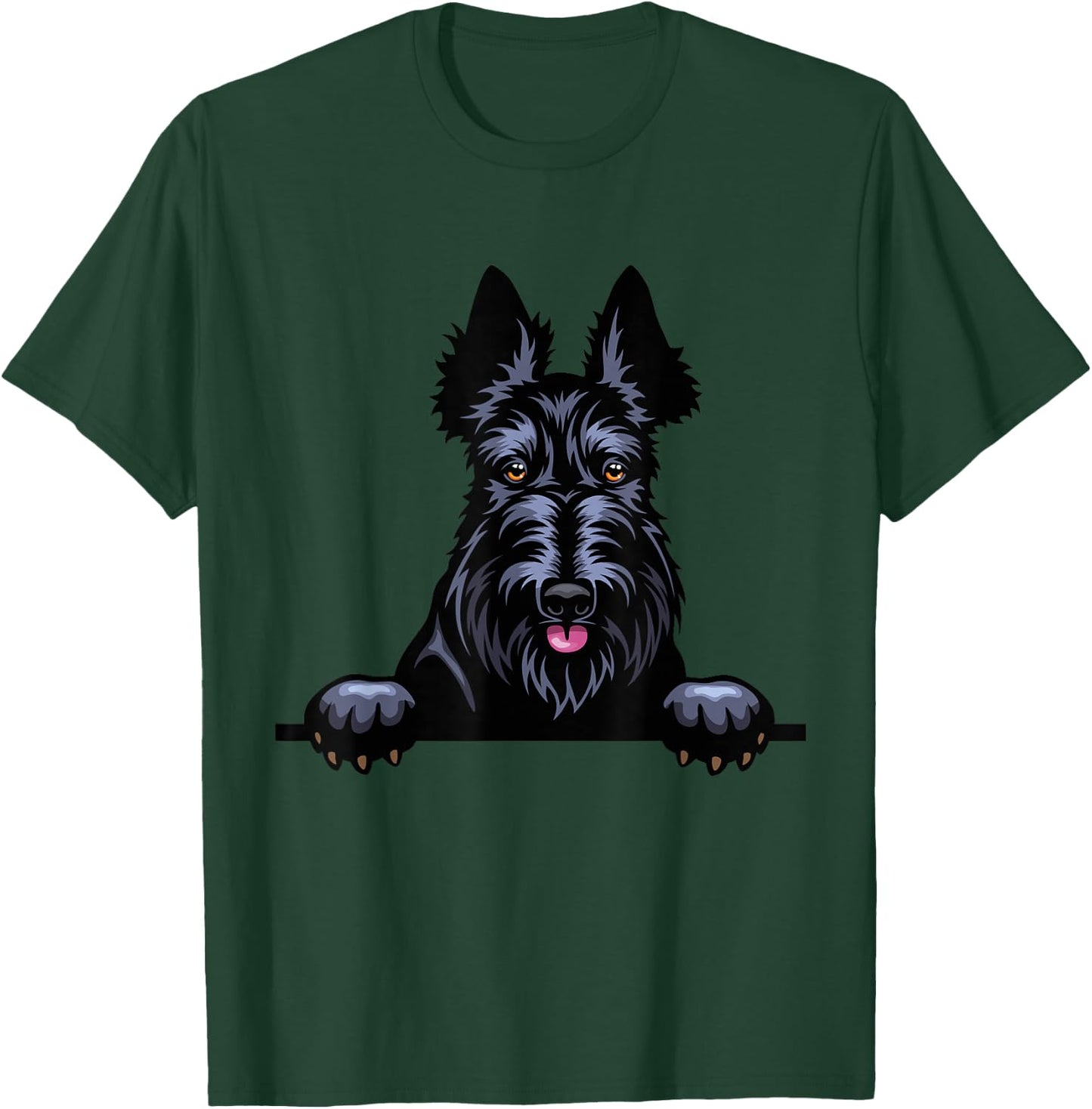 Scottish Terrier Dog Breed Popping Up Fun Scottie Owner T-Shirt - T-Shirt | Forest