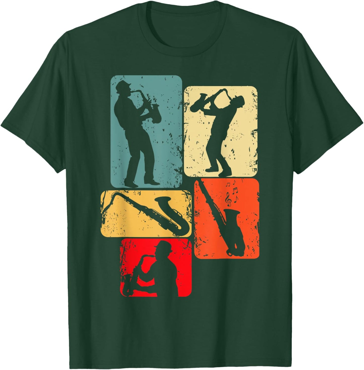 Saxophon Saxophonist Kinder Jungen Herren T-Shirt - T-Shirt | Forest