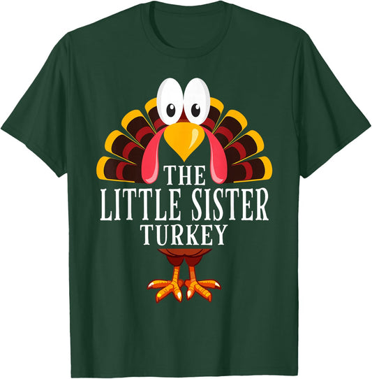Thanksgiving The Little Sister Turkey Matching T-Shirt - T-Shirt | Forest