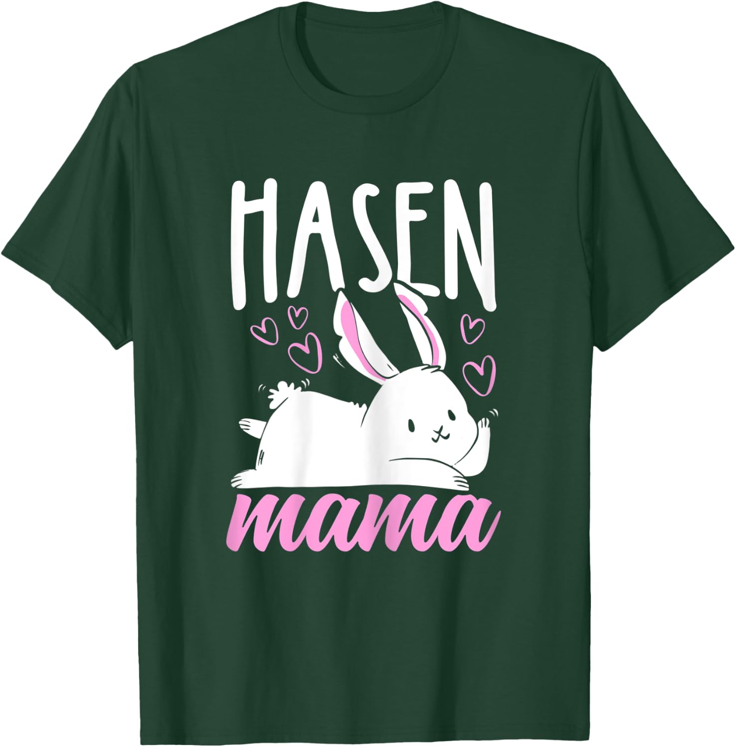 Damen Mama Hase Muttertagsgeschenk Ostern Hasen Mama T-Shirt - T-Shirt | Forest