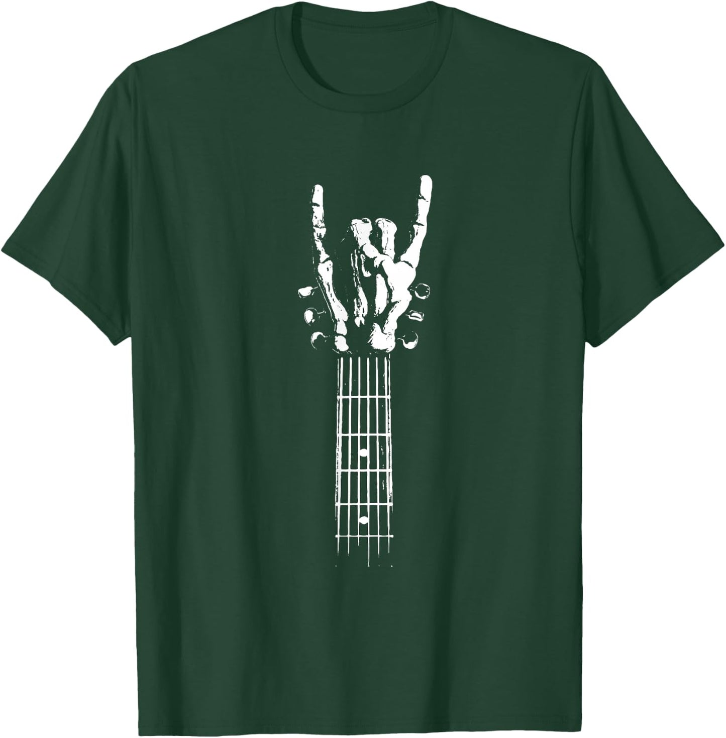 Rock On Hand Guitar Sign Heavy Hard Music , Black, S T-Shirt - T-Shirt | Forest