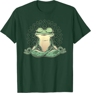 Meditating Yoga Frog T-Shirt - T-Shirt | Forest