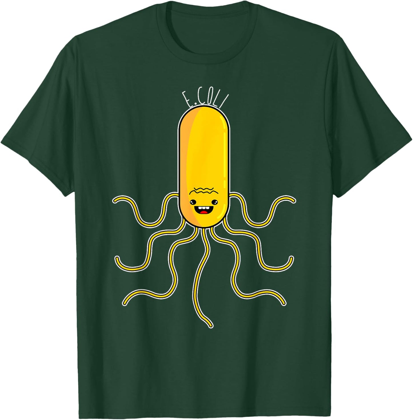 Cute Anime Style E. Coli Microorganism Microbiology T-Shirt - T-Shirt | Forest